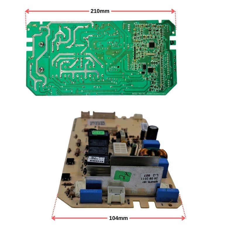 Tarjeta panel control 4 relevos lavadora Mabe de perilla