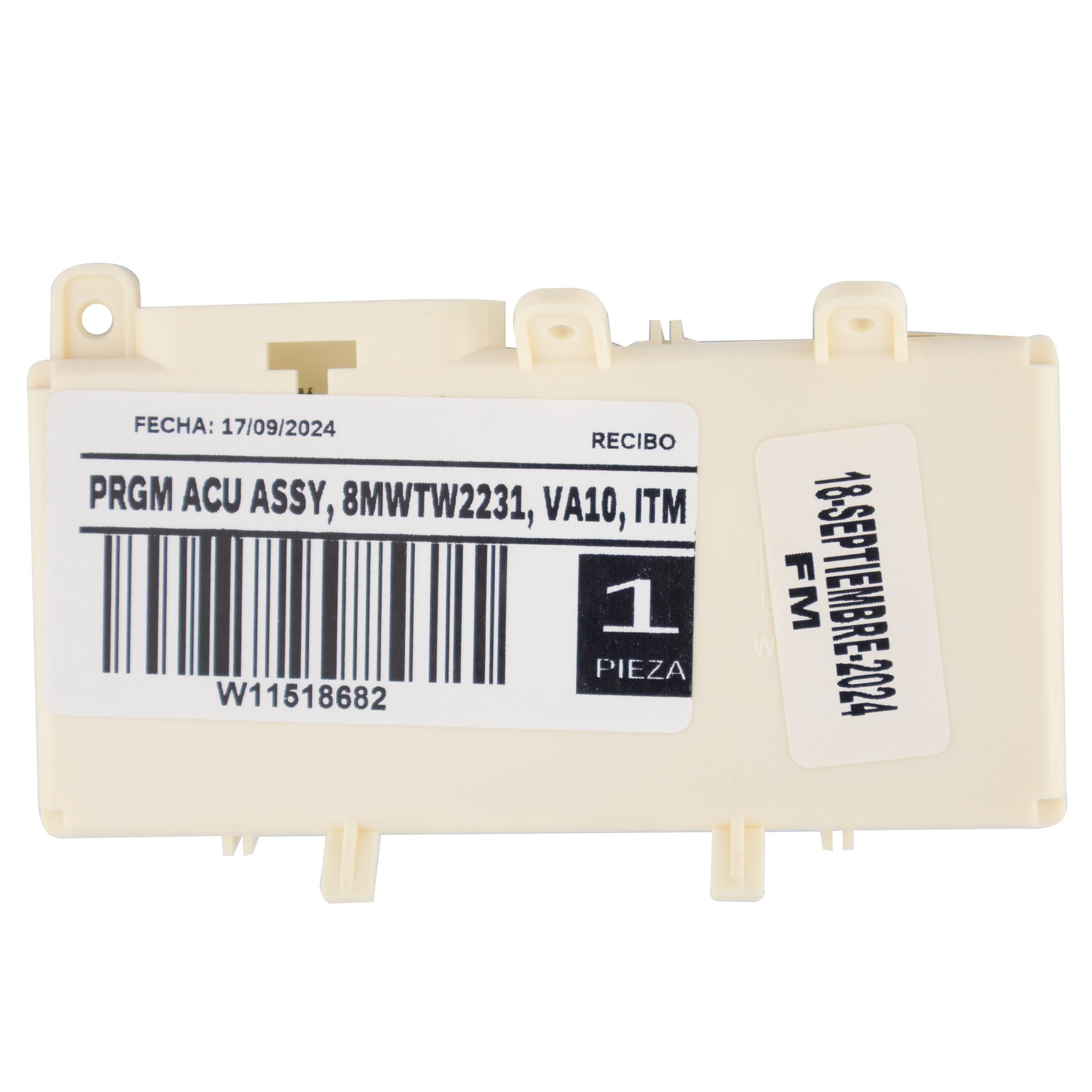 Tarjeta control panel de lavadora Whirlpool Batman 8MWTW2231 VA10 / W11518682 Original