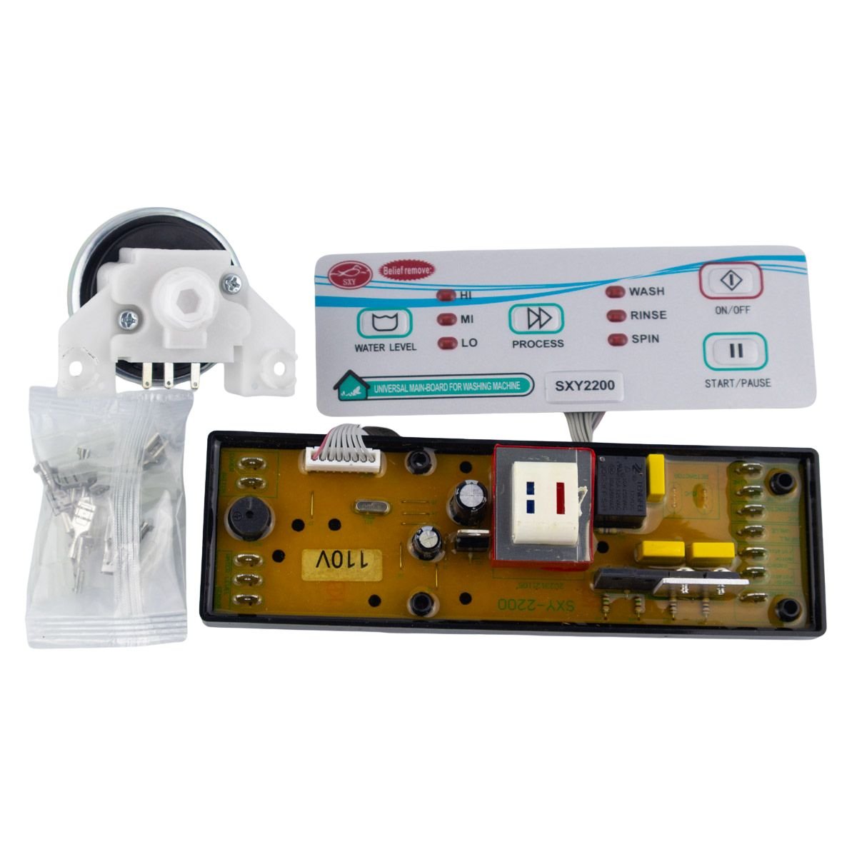 Tarjeta control panel amarilla universal para lavadoras